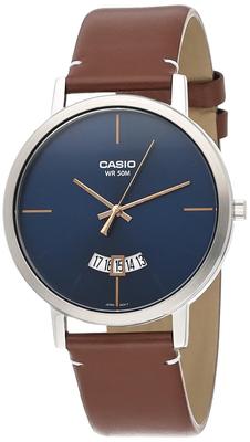 CASIO Коричневые мужские часы, 7,7 мм, Зима, MTP-B100L-2EVDF