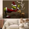 Winter Christmas Grinch background cloth,background decoration, room, photo studio prop-suitable for home decoration, parties