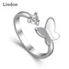 Lindon Classic Copper Alloy Zircon Ring Ladies Jewelry Wedding Promise Party Gift