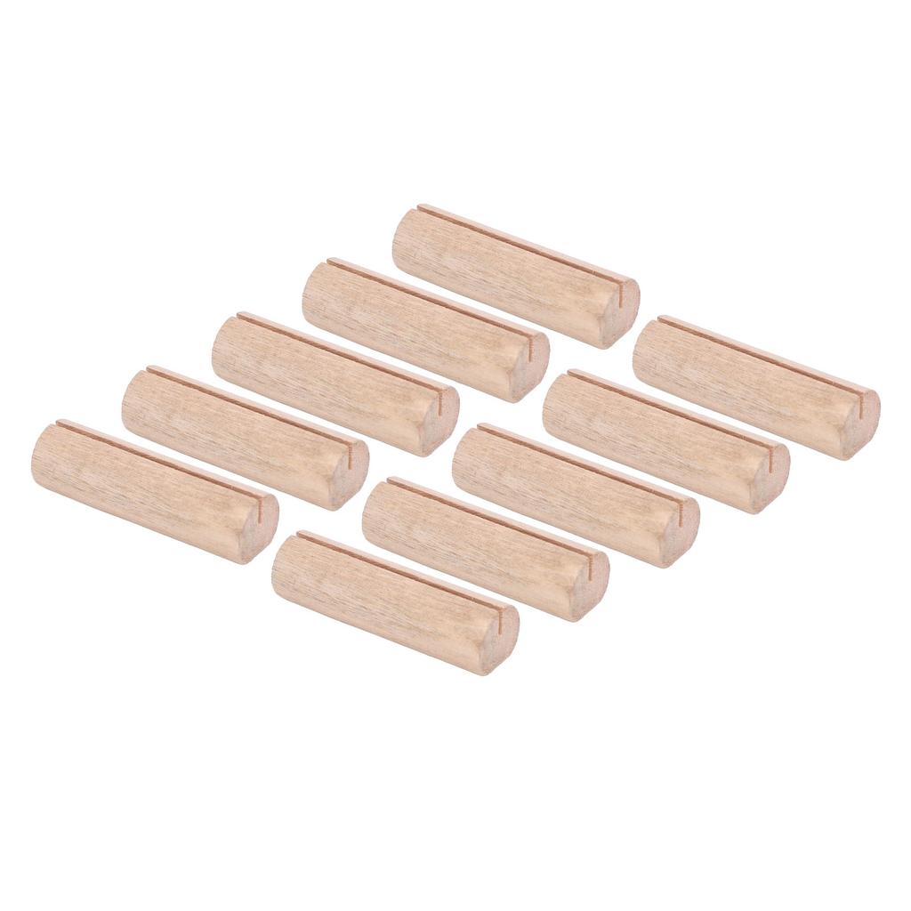 20Pcs Wooden Cards Stand Cylindrical Wood Photo Holder Table Top Display for Party Wedding Decoratio