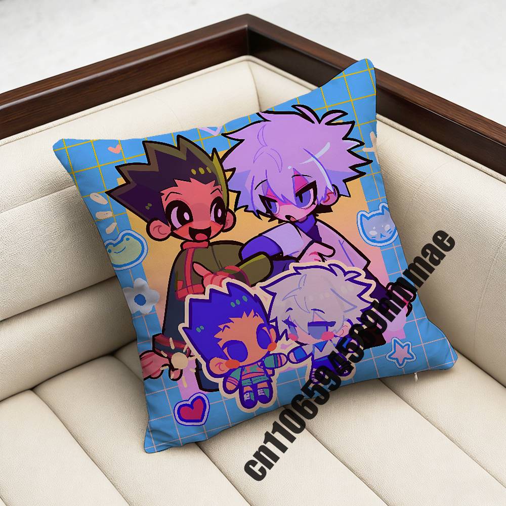 HHunter x Hunter Killua Gon Throw Pillow Case Sham xcm xcm Square Home Pillowcase Cushion Cover