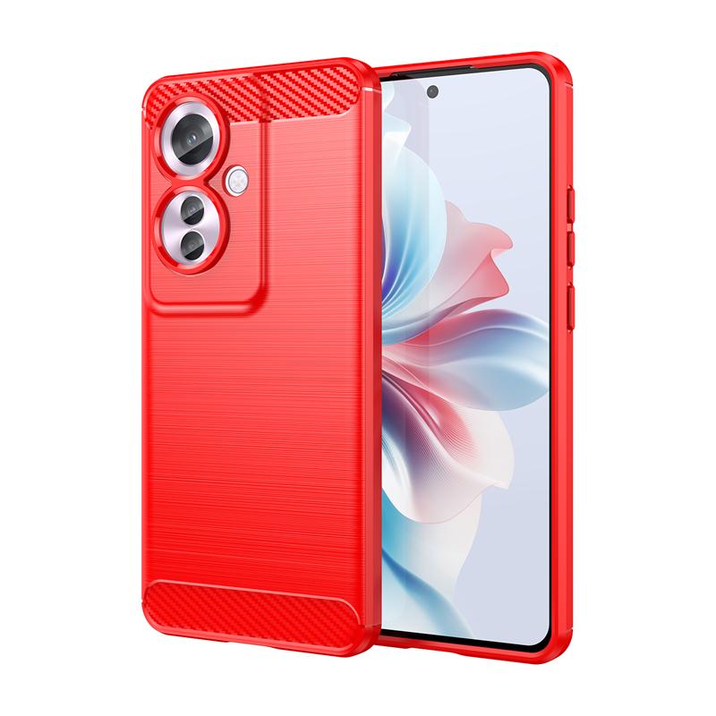 Для чехла Oppo Reno11 F Чехол для Oppo Reno 11F Противоударный мягкий силиконовый чехол из углеродного волокна для Oppo Reno 11F Чехол 6,7 дюйма