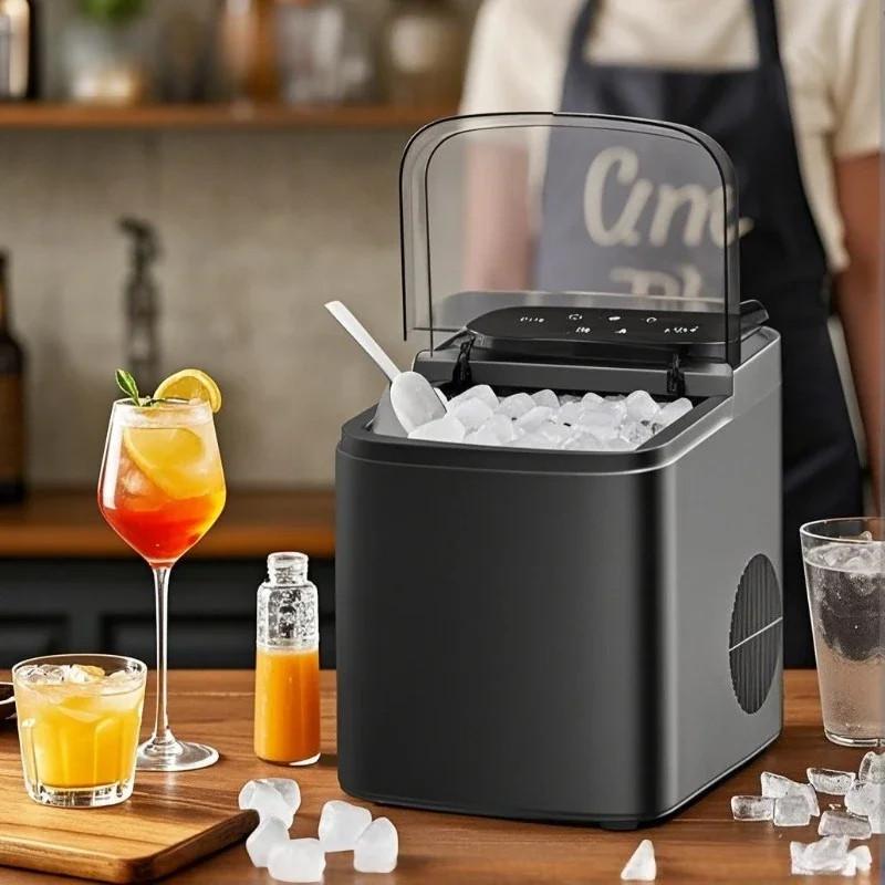 Small Multi-functional Electric Ice Maker Home Kitchen Office Portable Ice Machine Smart Touch Screen Ice Making Machine