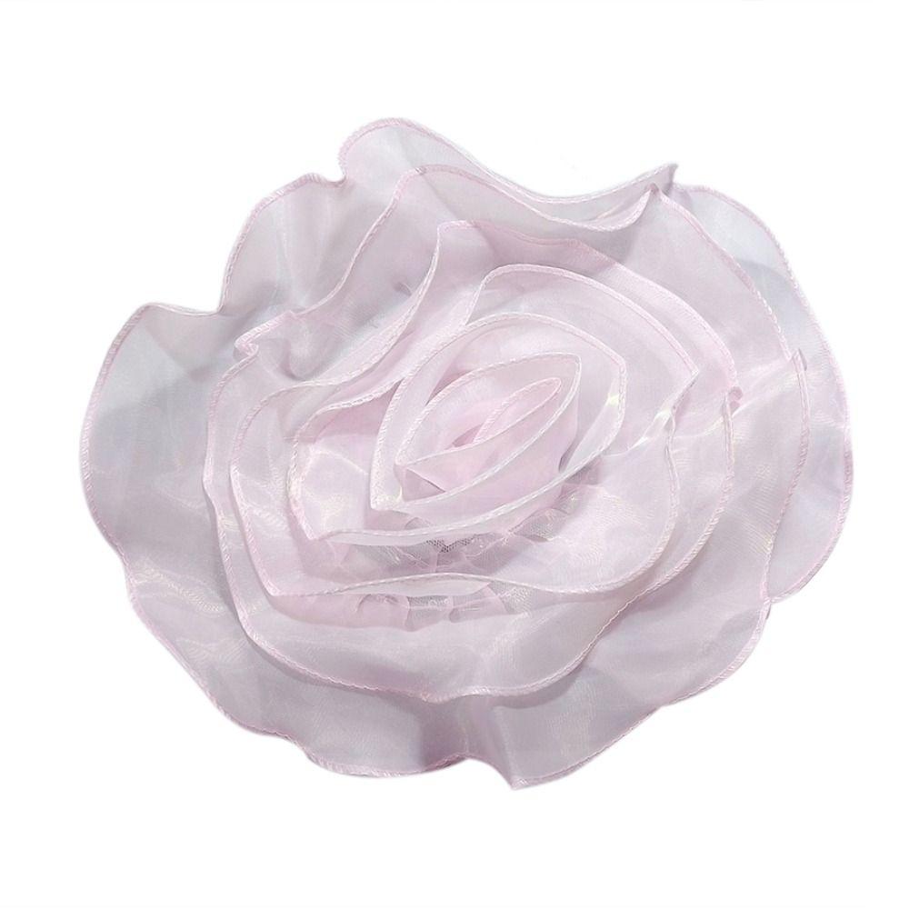 Fabric Artificial Rose Flower Patch 27CM Chest Flower Fashion Brooch