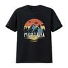 Женская футболка Montana Retro Vintage с смелым принтом для винтажного образа, стильная, дышащая, с графикой, эластичный топ для повседневной носки