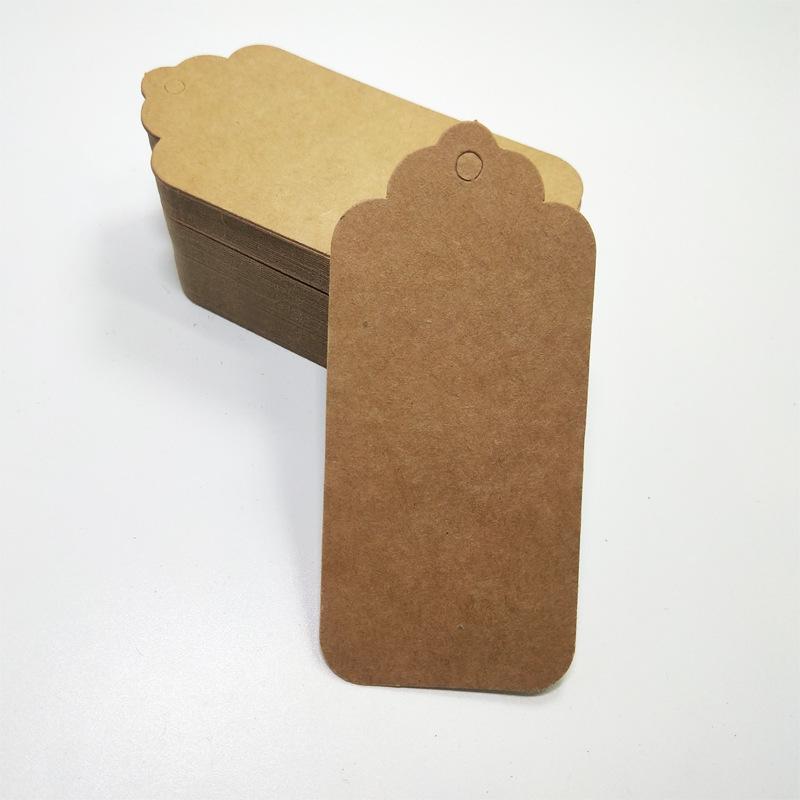 100pcs Kraft Paper Tags with Strings Handmade with Love Hang Tags Garment Tags for Candy/Gift/Cookies Display Packing Label Card
