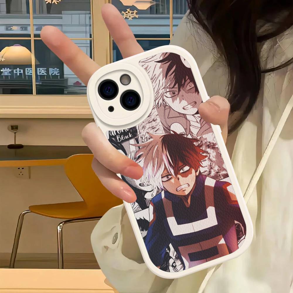 Винтажный чехол для телефона My Hero Academia в стиле аниме для IPhone 16 15 14 13 12 11 Pro Max Plus 16E, чехол из мягкой кожи