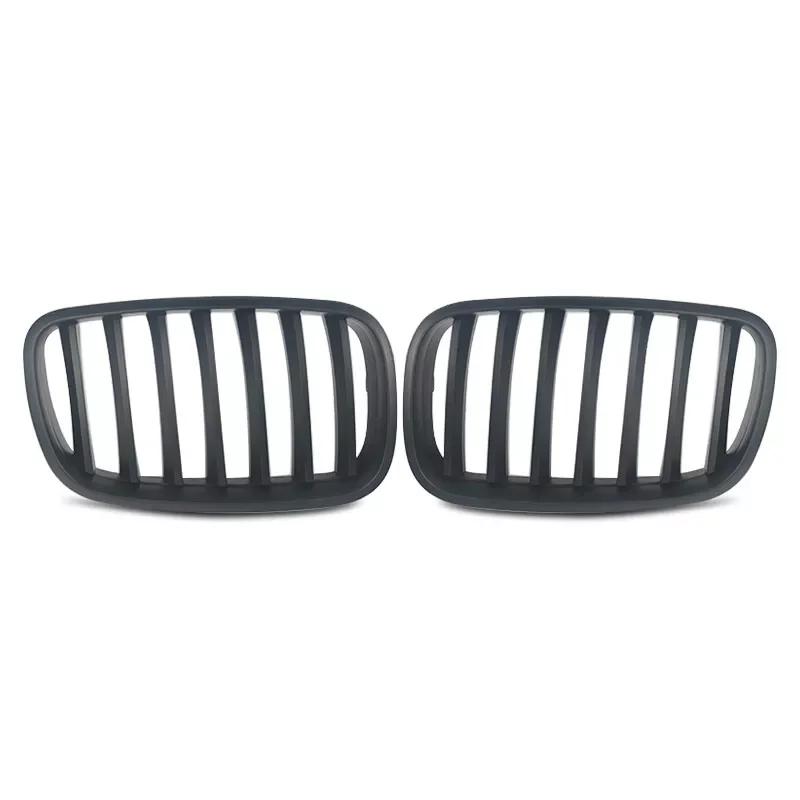 For BMW X5 E70 X6 E71 2007-2013 ABS Car Grille Front Kidney Grill Single Line Matte Black 51137157687 51137157688 51137185223