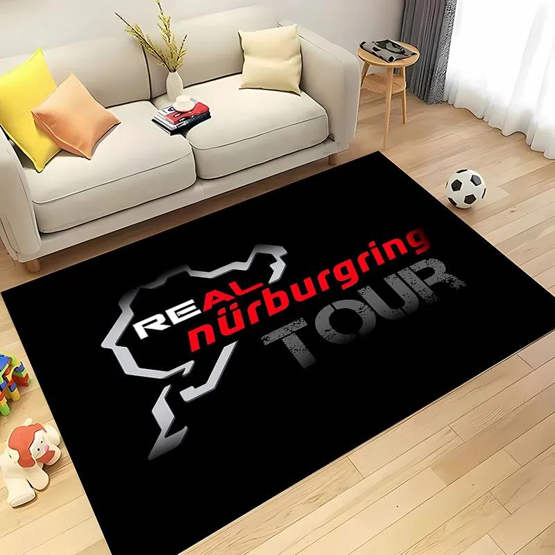 3D HD Ковер-дорожка Международная трасса Формулы-1 Нюрбургринг, Ковер для гостиной, спальни, дивана, придверный коврик для декора, Нескользящий напольный коврик для детских игр, Подарок
