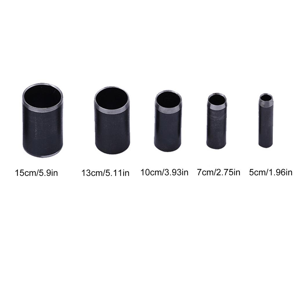 5Pcs Leather Round Hole Punch Tool Hollow Punch Cutter Tool with Case for Leather Belt Watch Band Canvas Eyelet