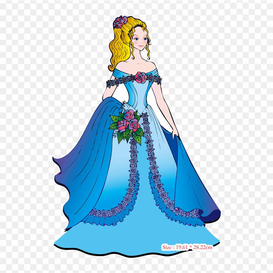 Beautiful Cartoon Princess Princess Encapsulated Posts Iron On Heat Transfer Printing Vinyl Patches Sticker for Clothes DIY Appliques Washable Patches