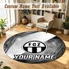 Round Rug Custom NameFC Zürich Pattern Non Slip Carpet Home Floor Decor