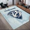 Custom Name,Nashville Predators Home Sofa Decoration for Living Room & Bedroom, Non‑Slip Play Flannel Floor Mat for Game Room