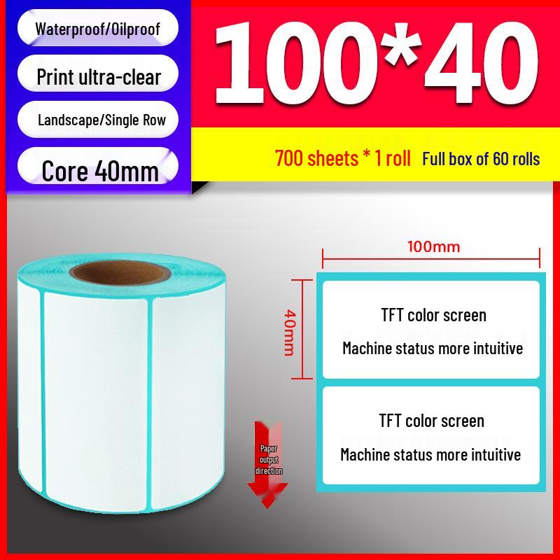 Waterproof Thermal Paper Self-Adhesive Labels, 50x30mm & 40x30mm, for Sticker Printing