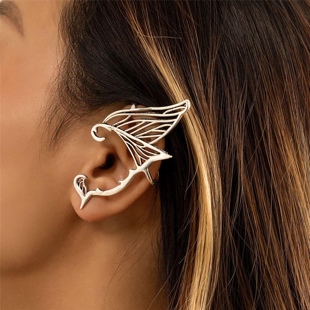 Jewelry Fashion No Piercing Geometric Earrings Butterfly Ear Cuff Fake Piercing Ear Wrap