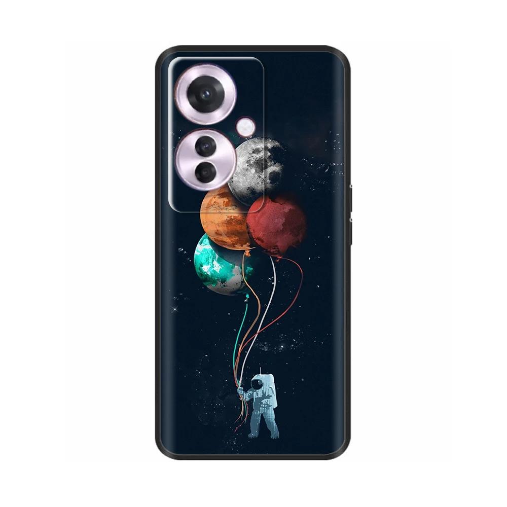 Чехол для OPPO F25 Pro 5G Черный силиконовый Мягкая задняя крышка телефона Для OPPO Reno 11F Reno11 F Чехол Для OPPO F25 Pro F25Pro 5G Чехлы