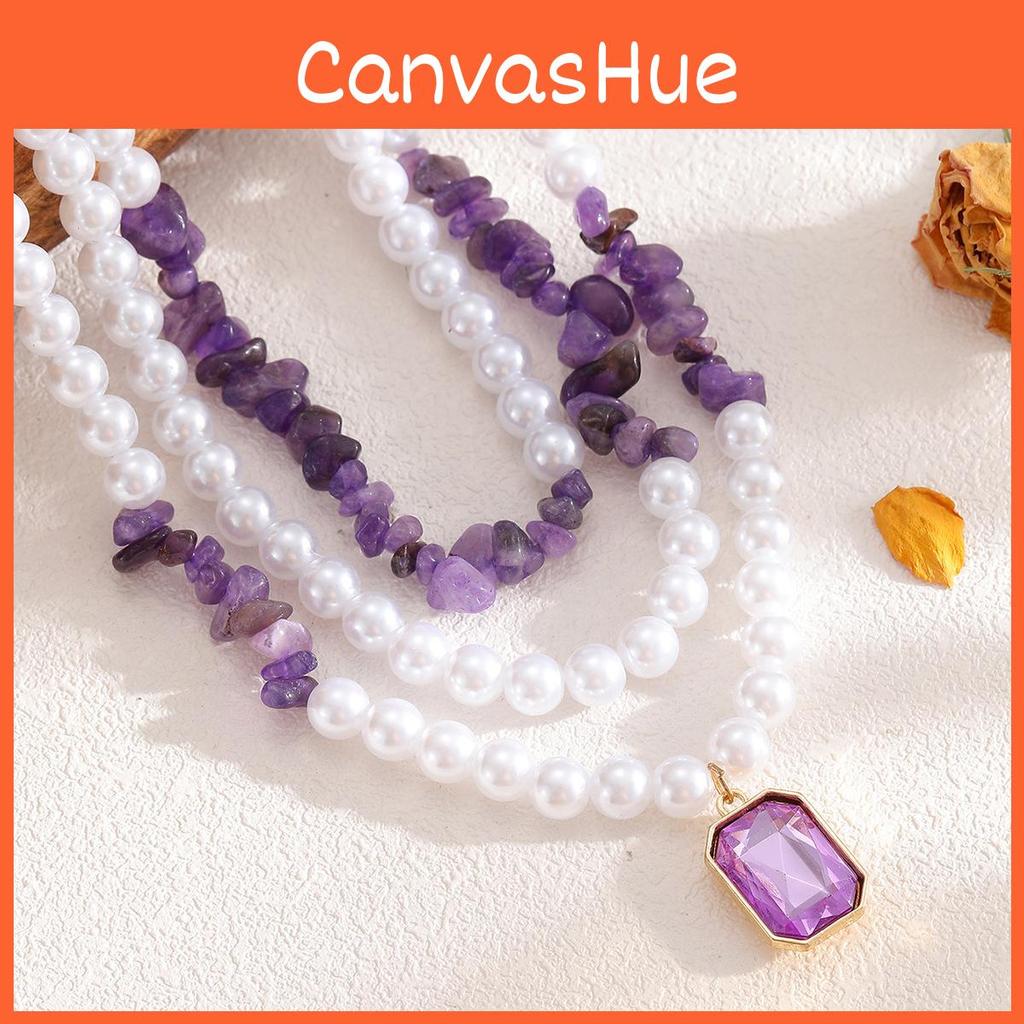 Light Luxury Artificial Pearl Pendant Necklace With Multilayer Design For Women