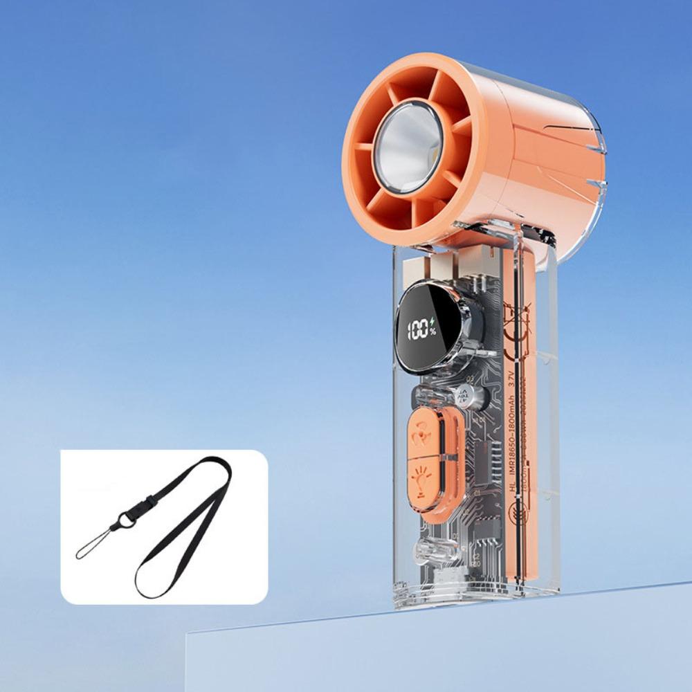 Digital Display Handheld Fan 100 Turbos Chilled Air Cooler Multi-function Mini Fan Outdoor