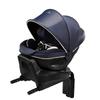 Детское сиденье Carmate, стандарт безопасности ISOFIX, вращающееся, можно использовать с новорожденных, Crutto R, Glance 2, Calm Navy, оборудовано ремнями безопасности BF145, солнцезащитным козырьком L