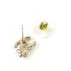 Excellent CHANEL Pierce Mini COCO Mark Flower Pearl gold Women C24V Used