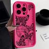 INS Retro Butterfly Silicone Phone Case For iPhone 15 Pro Case iPhone 11 13 12 14 Pro Max XR X XS 7 8 Plus SE Soft Lines Cover