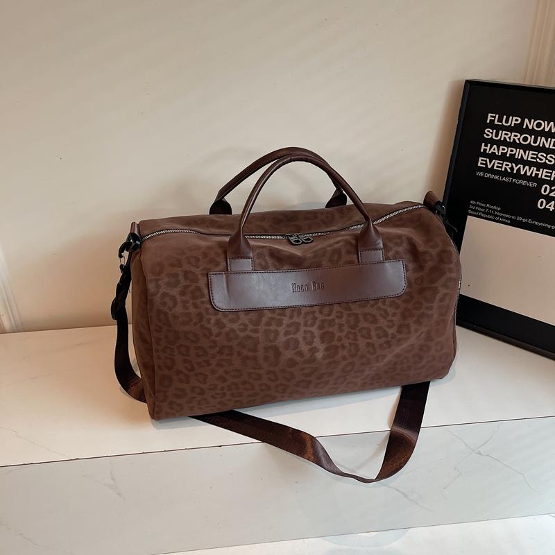 Спортивная сумка большой вместимости с леопардовым принтом, дорожная сумка, фитнес-сумка, сумка-дафл