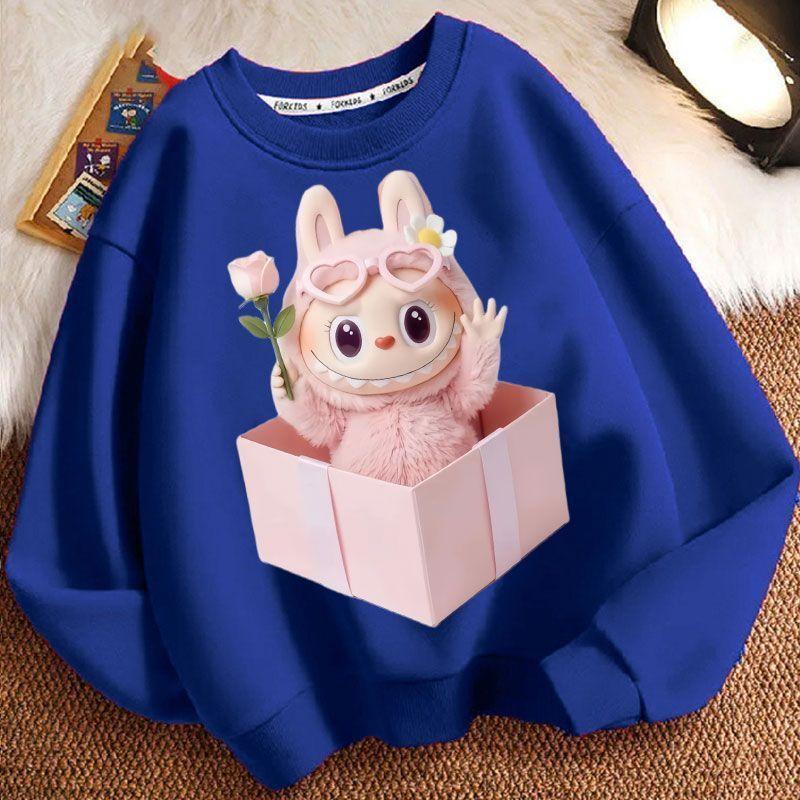 Children's Casual Round-neck Hoodie, Long-sleeved Loose Hoodie for Boys and Girls In Spring and Autumn