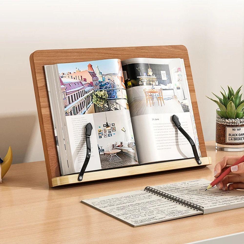 Складная подставка для книг, регулируемый угол, подставка для кулинарной книги, портативная деревянная подставка для чтения, чтение