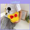 Shoulder Bowknot Bear Bag Childrens Cartoon Animal Shoulder Bag Pu Material