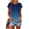 Women's Short Sleeve T Shirts Round Neck Cute Tunic Tops Basic Tees Blouses Loose Fit Pullover