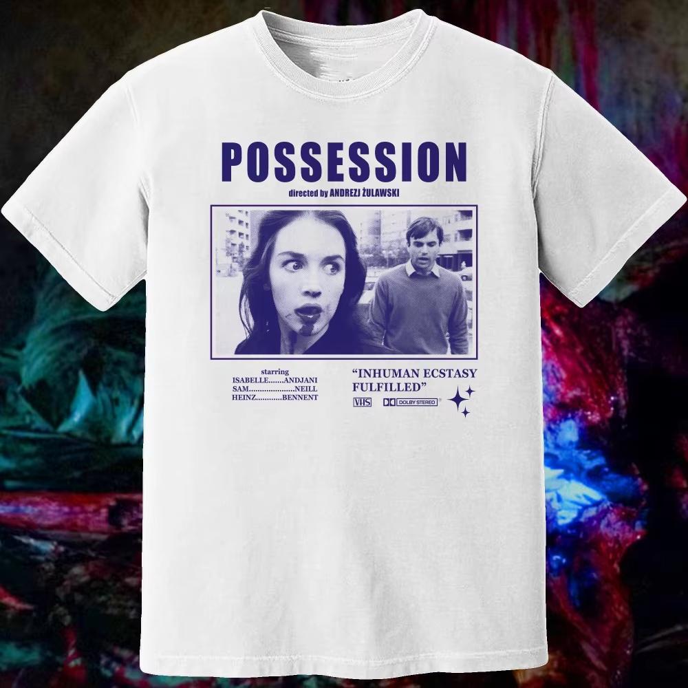 Possession 1981 Футболка 80-х с тематикой хоррора Киномерч Унисекс Чистый хлопок Уличная одежда ТопФутболка