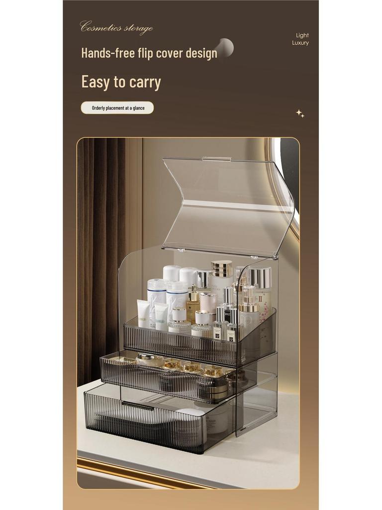 Dustproof Acrylic Makeup Organizer with Drawers