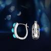 Vintage Non Tarnish Womens 925 Silver Earring Natural Raw Mineral Turquoise Earring For Women