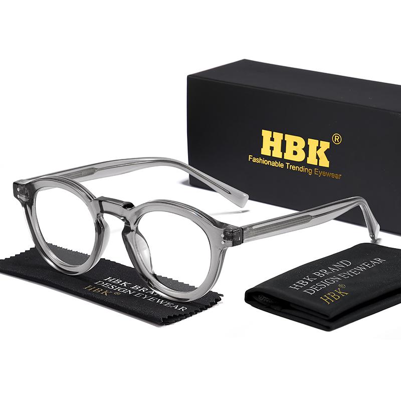 HBK Простая Круглая Мужская Оправа для Очков Высококачественный Брендовый Дизайн Оправ Очки для Чтения с Защитой от Синего Света Женская Оптическая Оправа