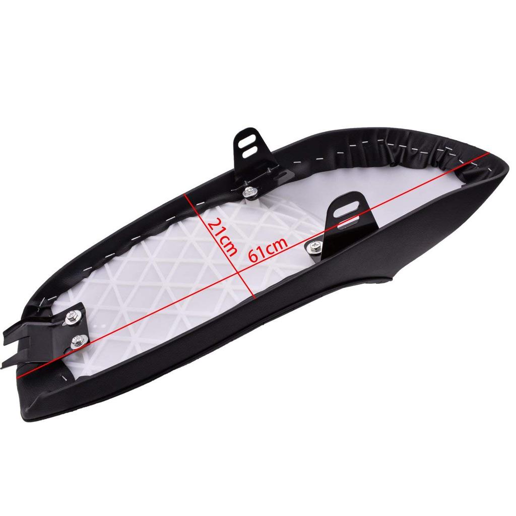 Karun Motorcycle Cafe Racer Seat Hump 24.5" Vintage Saddle Seat for CB GB GL CBR GS XJ XJ550 XT500 XS650 SR500 RD40