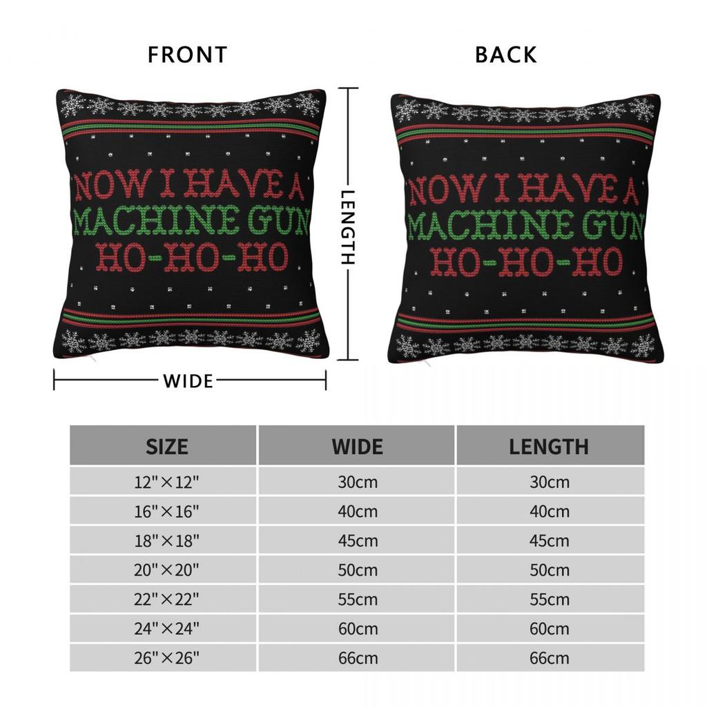 Die Hard Now I Have A Machine Gun Square Pillowcase Polyester Linen Velvet Pattern Zip Decor Pillow Case Bed Cushion Case