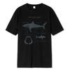 Great White Shark Anatomy T-Shirt New Summer Men Street Short Sleeve Hip Hop Punk Style Boy Casual Tops White Tees 80283