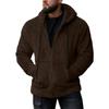 QICED Autumn Men's Fleece Cardigan Hooded Jacket