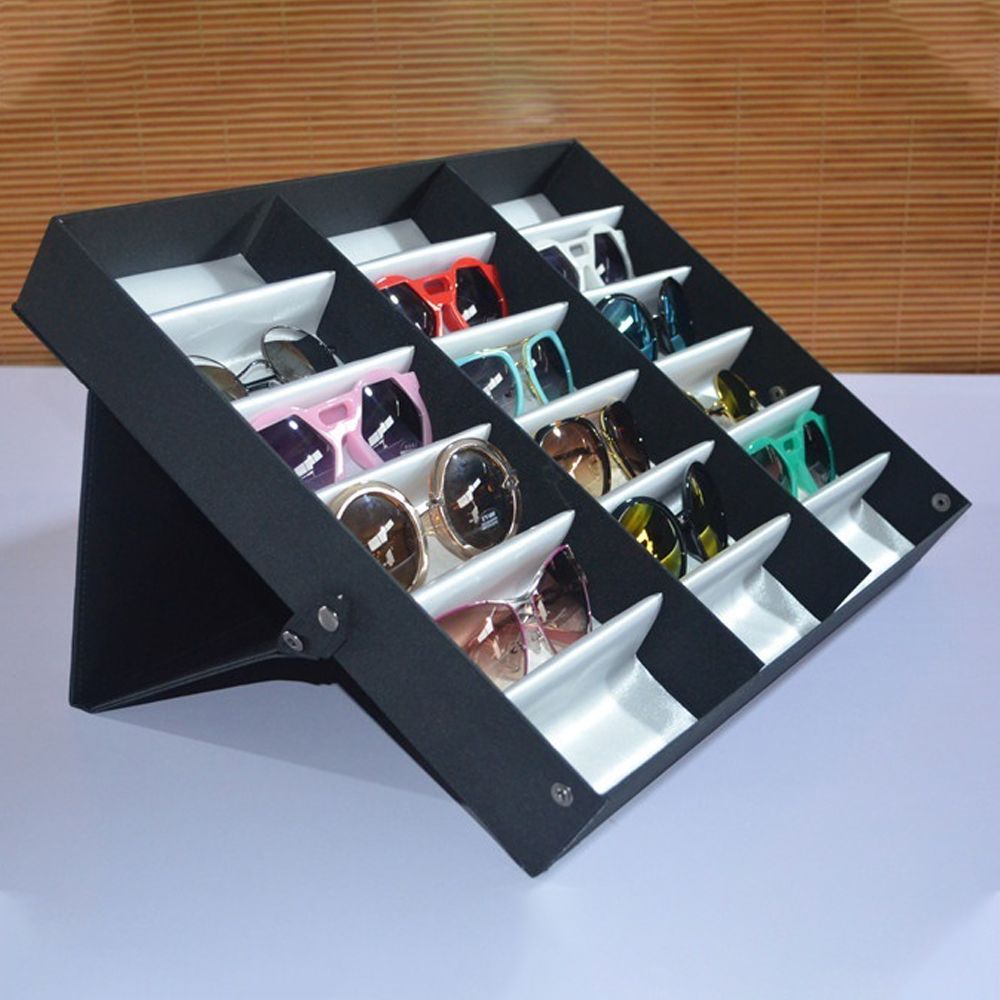 18-сеточная коробка для хранения солнцезащитных очков, витрина для очков, органайзер для очков, подставка для очков