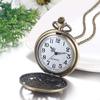 JEWELRYWE Карманные часы Скелетон Антикварные аналоговые часы с подвеской Карманные часы Водонепроницаемые сплав бронза Церемония совершеннолетия День рождения Годовщина
