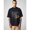 Oversized T Shirt Black Dream Car Graphic Print Streetwear Casual Wear for Men