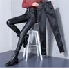 Осень-зима 2022, модные теплые брюки, узкие брюки, женские повседневные брюки, сексуальные кожаные тонкие узкие брюки-карандаш, эластичные брюки