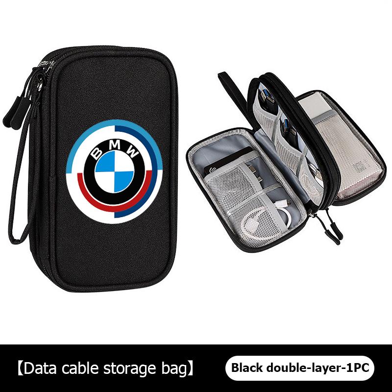 For BMW 3 Car Styling Digital Storage Bag Oxford Cloth Cable Tools Travel Purse For BMW M Sport M2 M3 M4 M5 M6 E46 E90 E60 F10 F20 E87 X3