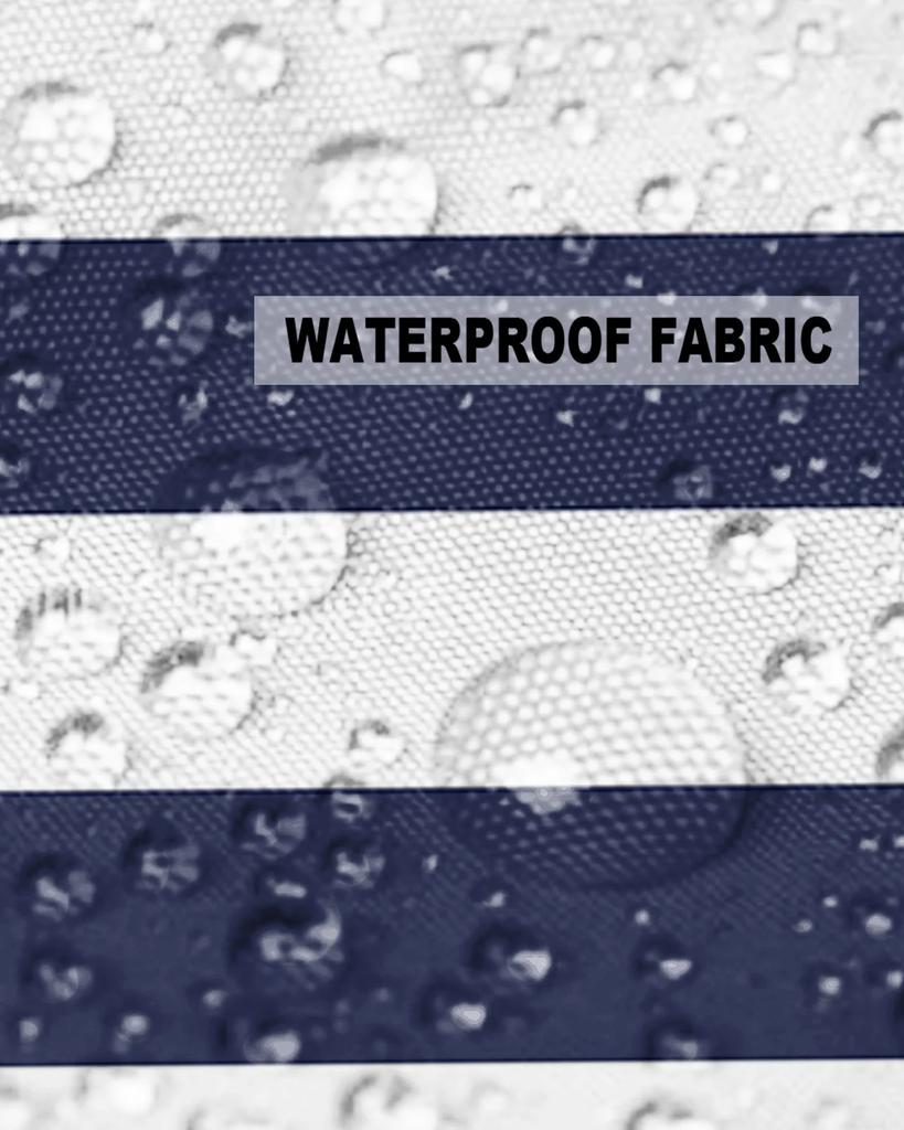 Водонепроницаемая наволочка с темно-синими и белыми полосками для украшения дома и офиса, наволочка для подушки на стул, диван