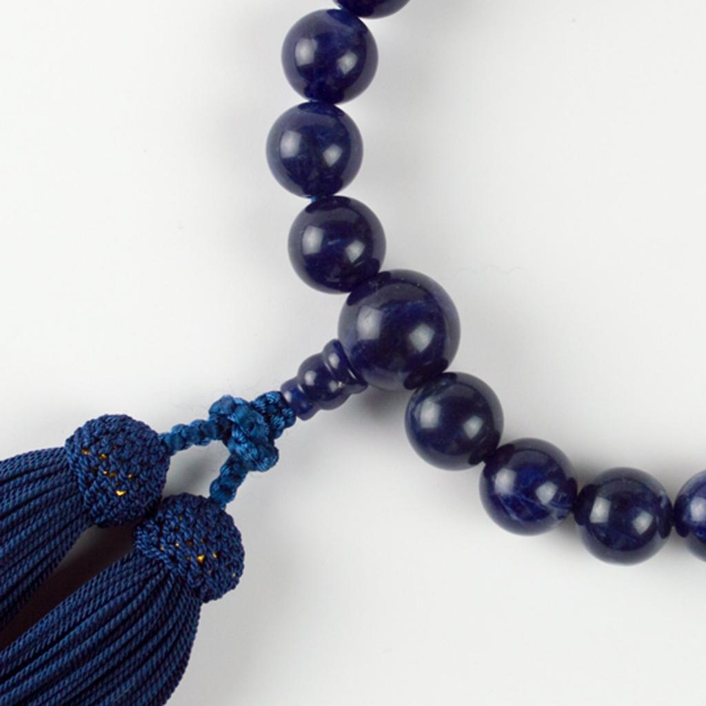 Sato Funeral Sodalite 22 Beads for Men Can be used by all denominations Made in Kyoto with a carrying a prayer bead sleep year rosary repair ``Comes