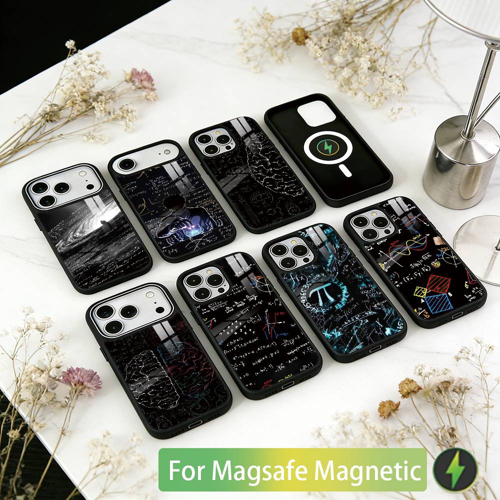 Physics Chemical Mathematics Phone Case For iPhone17,16,15,14,13,12,11 Plus,Pro Magnetic For Magsafe Wireless Charging