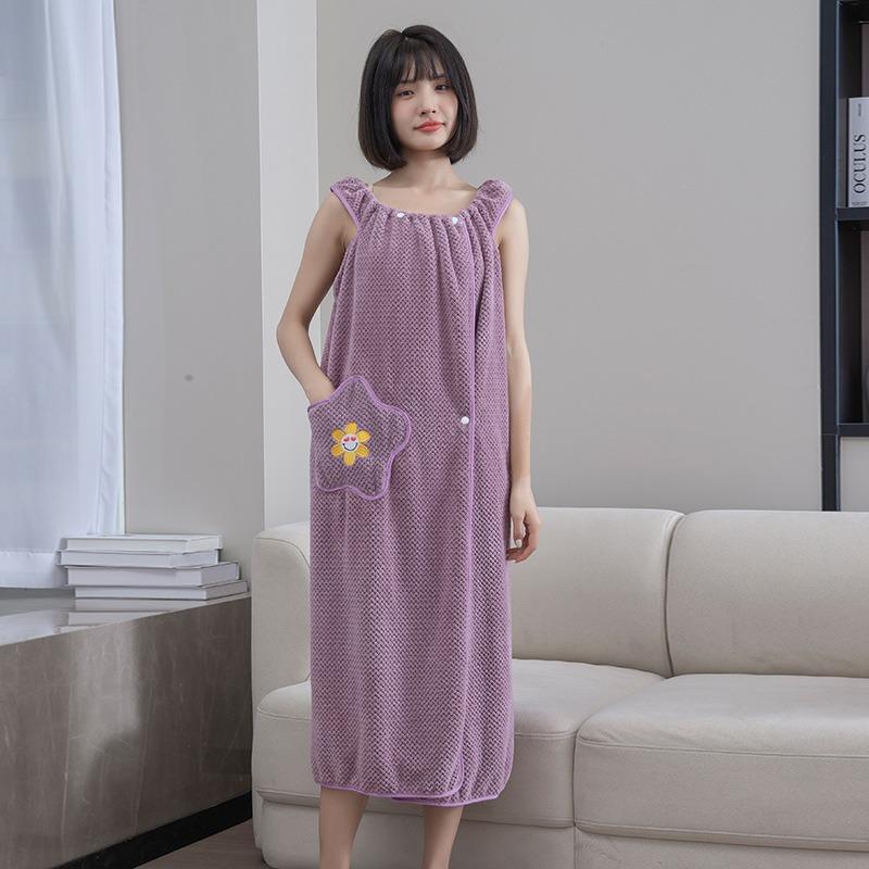 Банное полотенце, подходящее для домашнего использования женщинами, завернутое, быстросохнущее, впитывающее, не линяет, банная юбка, не из чистого хлопка, в стиле халата