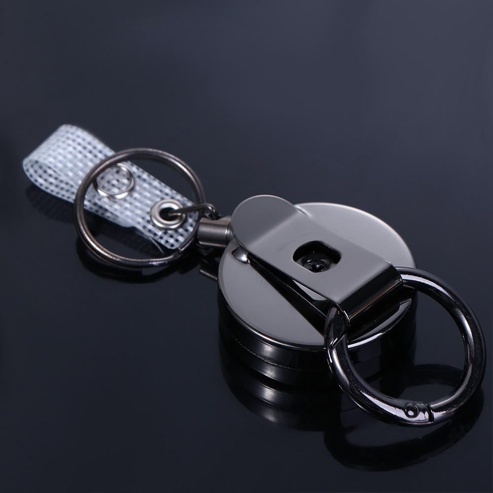 Wire Rope with Belt Clip Retractable Badge Reels ID Card Badge Holder Key Chain Ring Pull Keyring