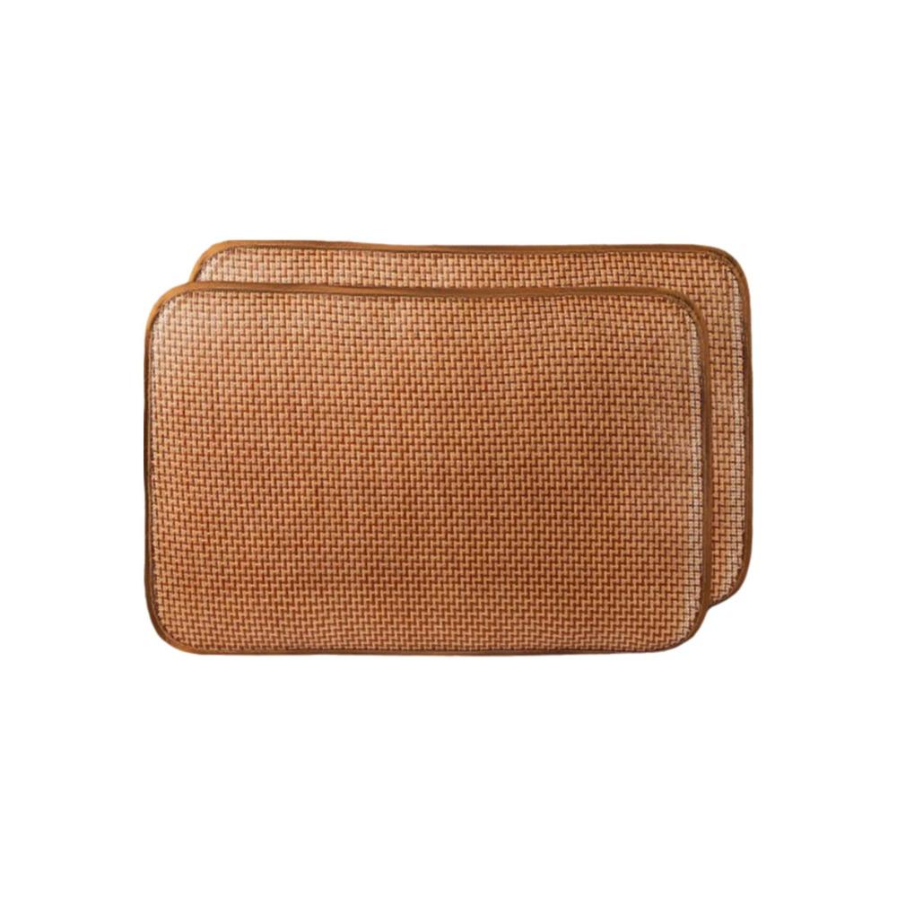 1 Pair Rattan Cooler Pillowcase Breathable Pillow Protecter Summer Cool Pillow Cover  Dormitories
