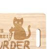 Разделочная доска с черным котом на Хэллоуин, забавная гравировка, здесь я убиваю овощи, деревянная подача еды